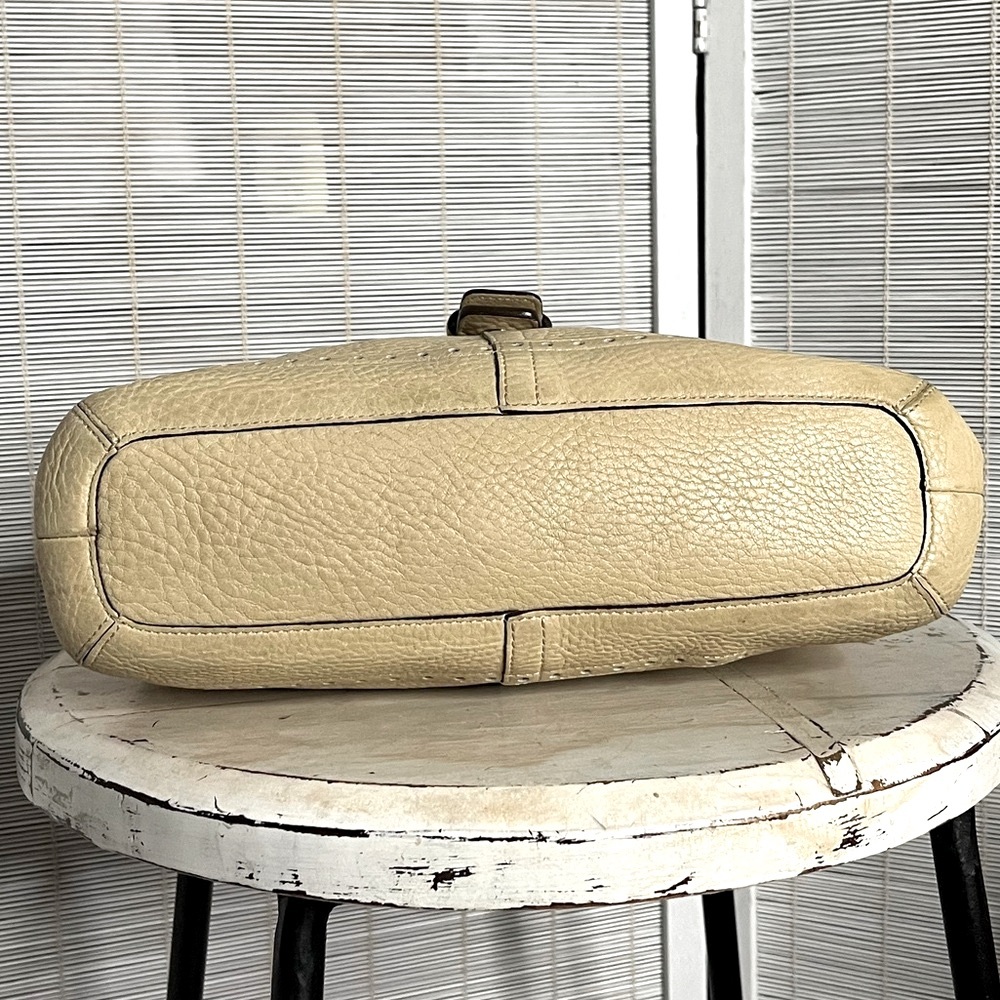 Coach Hampton cream pebble leather shoulder bag Y2K - Picture 13 of 13